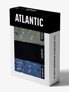 Набор слипов из мягкого хлопка (3шт) (светлый хакки + черный + голубой) ATLANTIC RTBLV-198